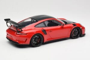 Porsche 911 991.2 GT3 RS Weissach Package Sarkans ar Melniem Diskiem Minichamps 1:18 155068230 Metāls — attēls 2 no 6