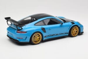 Porsche 911 991.2 GT3 RS Weissach Package Shark Blue Wording Zelta Magnija Diski Minichamps 1:18 153068237 Metāls — attēls 2 no 6