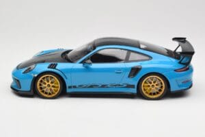 Porsche 911 991.2 GT3 RS Weissach Package Shark Blue Wording Zelta Magnija Diski Minichamps 1:18 153068237 Metāls — attēls 3 no 6