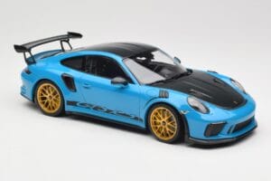 Porsche 911 991.2 GT3 RS Weissach Package Shark Blue Wording Zelta Magnija Diski Minichamps 1:18 153068237 Metāls — attēls 4 no 6