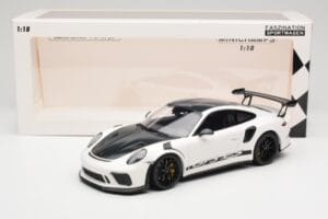 Porsche 911 991.2 GT3 RS Weissach Package Balts Wording Melni Magnija Diski Minichamps 1:18 153068225 Metāls — attēls 6 no 6