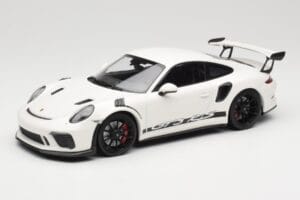 Porsche 911 991.2 GT3 RS Balts ar Melniem Diskiem Minichamps 1:18 155068224 Metāls