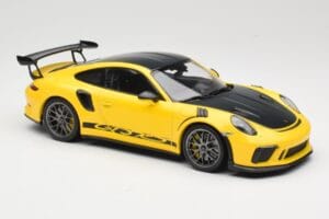 Porsche 911 991.2 GT3 RS Dzeltens Weissach Package Platinum Wheels Minichamps 1:18 155068221 Metāls — attēls 4 no 6
