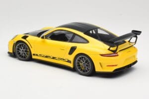 Porsche 911 991.2 GT3 RS Dzeltens Weissach Package Platinum Wheels Minichamps 1:18 155068221 Metāls — attēls 5 no 6