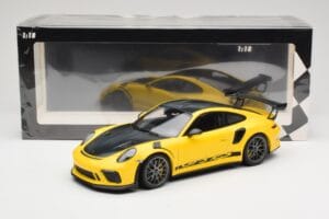 Porsche 911 991.2 GT3 RS Dzeltens Weissach Package Platinum Wheels Minichamps 1:18 155068221 Metāls — attēls 6 no 6