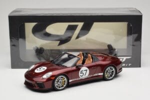 Porsche 911 991.2 Speedster Heritage Edition Cherry Metallic GT Spirit 1:18 GT929 Sveķi — attēls 6 no 6