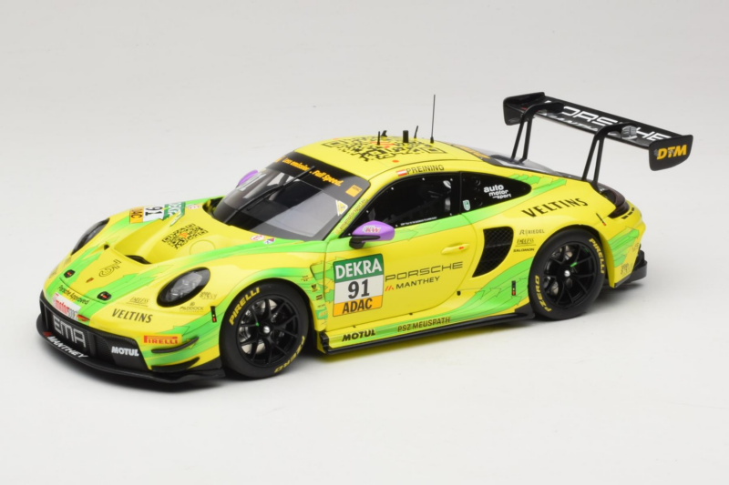 Porsche 911 GT3 R #91 T. Preining Manthey EMA DTM Hockenheim Champion 2023 Minichamps 1:18 MG-M-911-DTM-n91-23-1801 Metāls