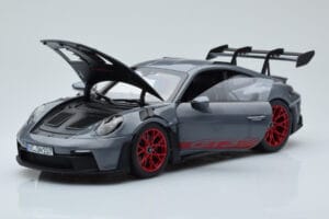 Porsche 911 992 GT3 RS Arctic Pelēks Pyro Sarkans Norev 1:18 187350 Metāls — attēls 2 no 8