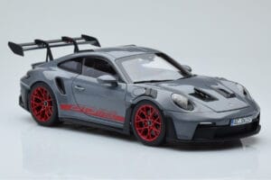 Porsche 911 992 GT3 RS Arctic Pelēks Pyro Sarkans Norev 1:18 187350 Metāls — attēls 6 no 8