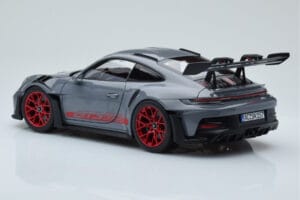 Porsche 911 992 GT3 RS Arctic Pelēks Pyro Sarkans Norev 1:18 187350 Metāls — attēls 7 no 8