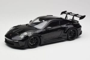 Porsche 911 992 GT3 RS Melns & Melni Diski Concept Minichamps 1:18 911992003 Metāls