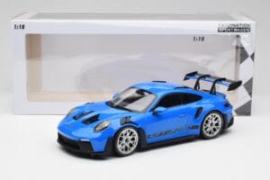 Porsche 911 992 GT3 RS Zils & Sudraba Riteņi & Melns Dekors Minichamps 1:18 153062234 Metāls — attēls 6 no 6