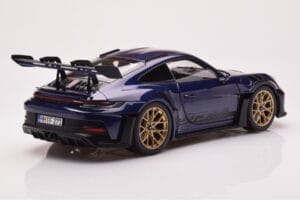 Porsche 911 992 GT3 RS Gentian Zils Metālisks Norev 1:18 187363 Metāls — attēls 3 no 8