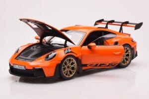 Porsche 911 992 GT3 RS Gulf Oranžs Norev 1:18 187360 Metāls — attēls 2 no 8
