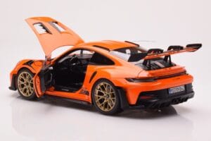 Porsche 911 992 GT3 RS Gulf Oranžs Norev 1:18 187360 Metāls — attēls 5 no 8