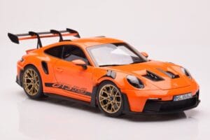 Porsche 911 992 GT3 RS Gulf Oranžs Norev 1:18 187360 Metāls — attēls 6 no 8