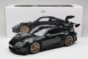 Porsche 911 992 GT3 RS Jet Green Metallic Black Norev 1:12 127532 Metāls — attēls 6 no 6