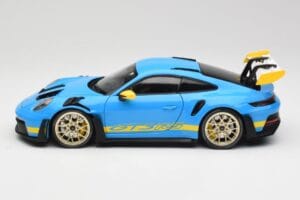 Porsche 911 992 GT3 RS Shark Zils & Dzeltens Decor Concept Minichamps 1:18 911992001 Metāls — attēls 4 no 8