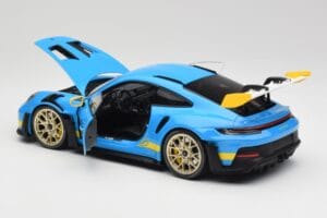 Porsche 911 992 GT3 RS Shark Zils & Dzeltens Decor Concept Minichamps 1:18 911992001 Metāls — attēls 5 no 8