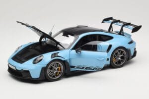 Porsche 911 992 GT3 RS Weissach Pack Gulf Blue Norev 1:18 187367 Metāls — attēls 2 no 8