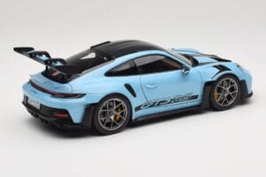Porsche 911 992 GT3 RS Weissach Pack Gulf Blue Norev 1:18 187367 Metāls — attēls 3 no 8