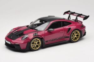 Porsche 911 992 GT3 RS Weissach Package Ruby Star Norev 1:18 187370 Metāls