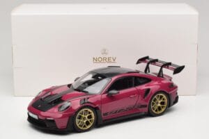 Porsche 911 992 GT3 RS Weissach Package Ruby Star Norev 1:18 187370 Metāls — attēls 8 no 8
