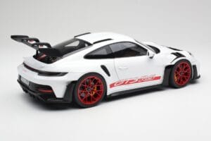 Porsche 911 992 GT3 RS Balts & Pyro Sarkans Norev 1:12 127530 Metāls — attēls 2 no 6