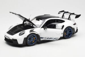 Porsche 911 992 GT3 Weissach Package Balts & Indigo Zils Norev 1:18 187353 Metāls — attēls 2 no 8