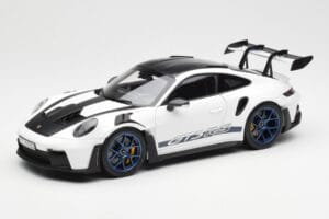 Porsche 911 992 GT3 Weissach Package Balts & Indigo Zils Norev 1:18 187353 Metāls