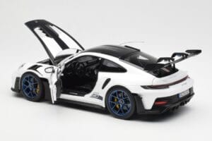 Porsche 911 992 GT3 Weissach Package Balts & Indigo Zils Norev 1:18 187353 Metāls — attēls 5 no 8