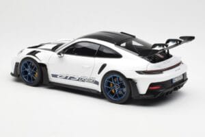 Porsche 911 992 GT3 Weissach Package Balts & Indigo Zils Norev 1:18 187353 Metāls — attēls 7 no 8