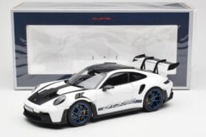 Porsche 911 992 GT3 Weissach Package Balts & Indigo Zils Norev 1:18 187353 Metāls — attēls 8 no 8