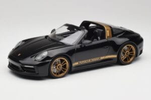 Porsche 911 992 Targa Porsche Design Melns & Zelts Concept Minichamps 1:18 PORSCHE001 Metāls