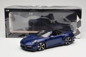 Porsche 911 992 Turbo S Kabriolets Blue Metallic Minichamps 1:18 155069081 Metāls — attēls 6 no 6
