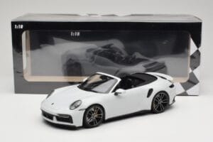 Porsche 911 992 Turbo S Kabriolets White Metallic Minichamps 1:18 155069080 Metāls — attēls 6 no 6
