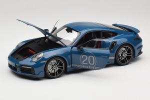 Porsche 911 992 Turbo S Coupe Sport Design Zils Minichamps 1:18 113069073 Metāls — attēls 2 no 8