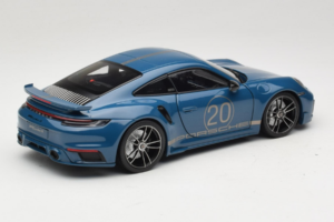 Porsche 911 992 Turbo S Coupe Sport Design Zils Minichamps 1:18 113069073 Metāls — attēls 3 no 8