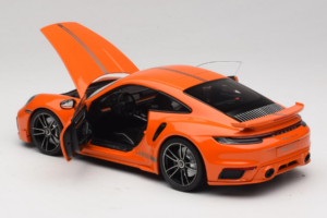 Porsche 911 992 Turbo S Coupe Sport Design Oranžs Minichamps 1:18 113069074 Metāls — attēls 5 no 8