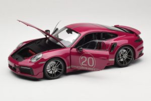 Porsche 911 992 Turbo S Coupe Sport Design Sarkans Minichamps 1:18 113069075 Metāls — attēls 2 no 8