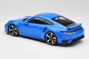 Porsche 911 992 Turbo S Gentian Zils Minichamps 1:18 155069074 Metāls — attēls 5 no 6