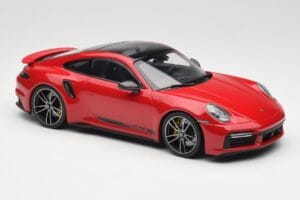 Porsche 911 992 Turbo S Sarkans Minichamps 1:18 155069070 Metāls — attēls 4 no 6