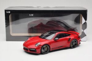 Porsche 911 992 Turbo S Sarkans Minichamps 1:18 155069070 Metāls — attēls 6 no 6