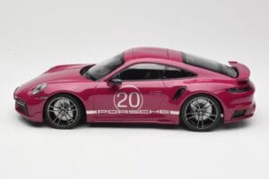 Porsche 911 992 Turbo S ar Sport Design Package Sarkans Minichamps 1:18 155069172 Metāls — attēls 3 no 6