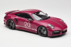 Porsche 911 992 Turbo S ar Sport Design Package Sarkans Minichamps 1:18 155069172 Metāls — attēls 4 no 6
