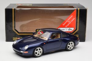 Porsche 911 993 Carrera Cup Zils Braccio & Gotz 1993 Bburago 1:18 3060-M1 Metāls — attēls 8 no 8