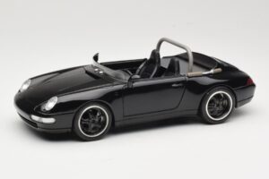 Porsche 911 993 Carrera Kabriolets Melns Bburago 1:18 3090-M1 Metāls