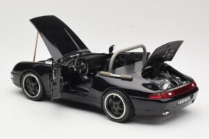 Porsche 911 993 Carrera Kabriolets Melns Bburago 1:18 3090-M1 Metāls — attēls 5 no 8