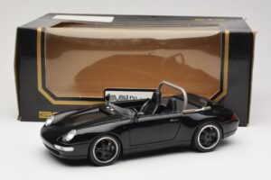Porsche 911 993 Carrera Kabriolets Melns Bburago 1:18 3090-M1 Metāls — attēls 8 no 8