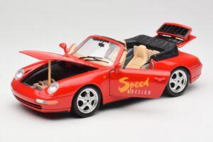 Porsche 911 993 Carrera Kabriolets Sarkans Bburago 1:18 3090 Metāls — attēls 2 no 8